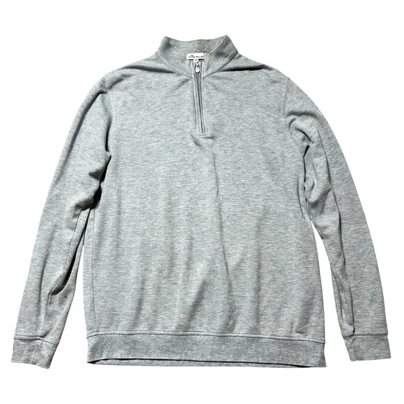 Peter Millar Men's Sz XL Gray Quarter-Zip Pullover Sweater - Picture 1 of 10